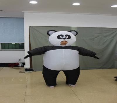 China Festival Decorations 140cm /200cm Tall Inflatable Panda Costume For Kids And Adults For Party Decorations for sale