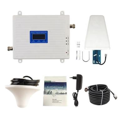 China Complete Signal Booster Signal Repeater Set 900 1800 2600mhz Triband 2g 3g 4g Mobile Phone Signal Booster for sale