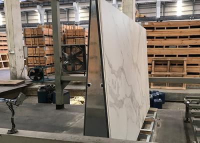 China Marble Like White Calacatta 140×240cm Sintered Stone Slabs for sale