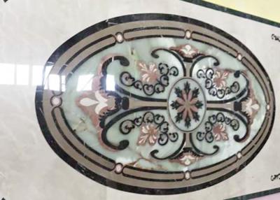 China White Round Dia 90cm Water Jet Medallions Flooring Designs for sale