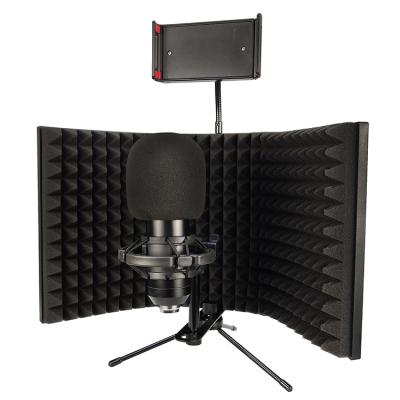 China Use With Microphones For Singing To OEM Microphone Isolation Plastic Shield Sound Deadening Foam Vocal Booth Noise Filter For Condenser Microphone Recording for sale