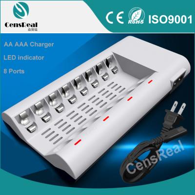 China Popular Standard LED Battery Indicator AA AAA Digital Charger 8 Ports Charger For NI-MH NI-CD Battery for sale