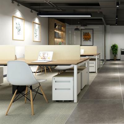 China High End Modern Design New Design Office Furniture 4 Seat Staff Desks Modern Workstation For Offices for sale