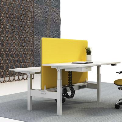 China (Height) Height Adjustable Electric Driven Adjustable Computer Desk With Partition for sale