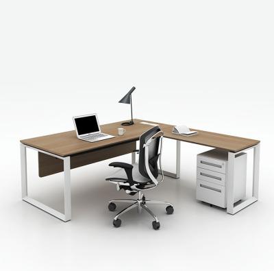 China Other High Quality Wooden Regular Leg L Shape Office Executive Desk For Office for sale