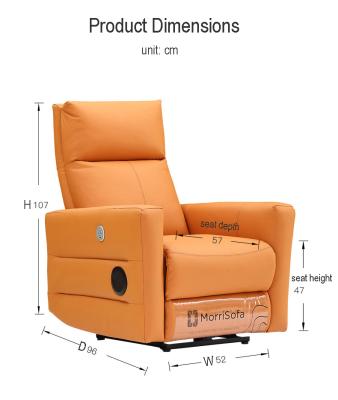 China Electric Massage Control One Seat Extendable Massage Sofa With Bluetooth Speaker for sale