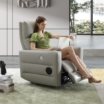 China Multifunctional Genuine Leather Extendable Electric Massage Recliner Sofa for sale