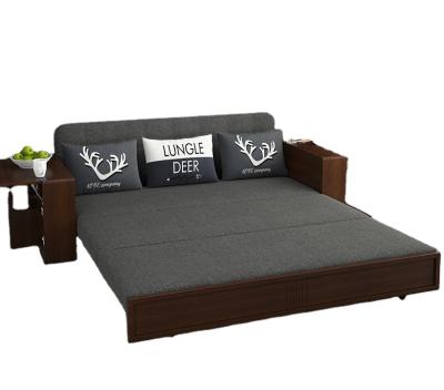 China (Other) Foldable and extendable solid wood and steel frame adjustable sofa bed with storage box for sale