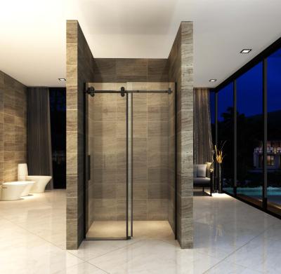 China Matt Sliding SS304 Modern Black Shower Enclosure BL-606B for sale