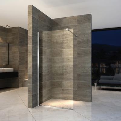 China Traditional Walk-In Aluminum Stripe Trim Shower Bottom Glass BL-NW24 for sale