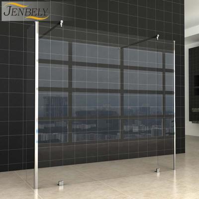 China Traditional Walk-In Shower Glass With Corner 2 Support Bars BL-114 for sale