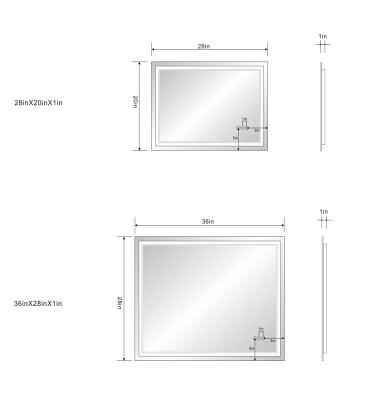 China Traditional Customized Safety No Foggy Makeup Mirror With Led Light Field Installation for sale