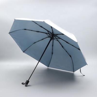 China Minimalist Chinese Wholesale Manual Open 3 Manufacturers Lowest Price Fold Umbrella For Advertising for sale