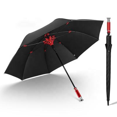 China 27 Inch Full Fiber Car Logo Golf Umbrella Business Long Handle Advertising Umbrella Custom Minimalist LOGO for sale