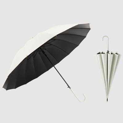 China High Quality Minimalist Japanese Style Long Umbrella With UV Protection 16 Bone Reinforced Windproof Umbrella for sale