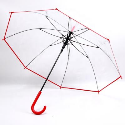 China Minimalist Poe Low Price Cheap Umbrella With Transparent Logo Pattern Color Change Umbrella for sale