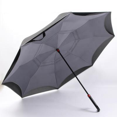 China Mid Century Modern Customizable Umbrella Umbrella C Shaped Handle Windproof Inverted Hanging Umbrella for sale