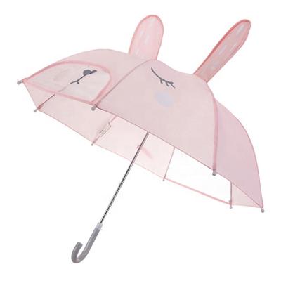 China Minimalist Cute Rabbit Ears Shark Fin Transparent Umbrella for sale