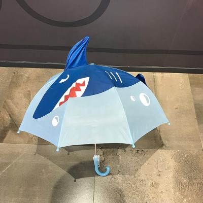 China Minimalist Cute Beautiful Shark Rabbit Children Transparent Umbrella for sale