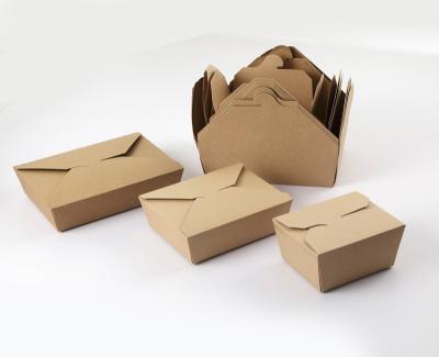 China Factory Wholesale Disposable Brown Kraft Paper Food Box Low Price Cuboid Drawer Box Directly for sale