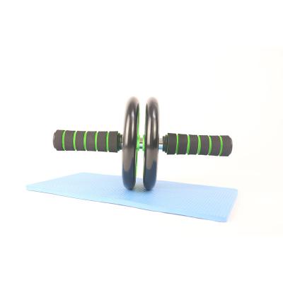 China Eco-friendly Abdominal Gym Mute Wheel Exercise Muscle Home Fitness Equipment Round Double Wheel Abdominal Wheel for sale