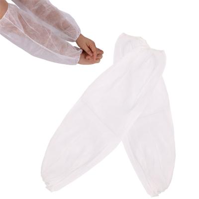 China With Elastic and Knitted Cuff Style Xiantao Factory Manufacturer Disposable Arm Worker Sleeves Covers PP Nonwoven Surgical Elastic Cuff Oversleeve for sale