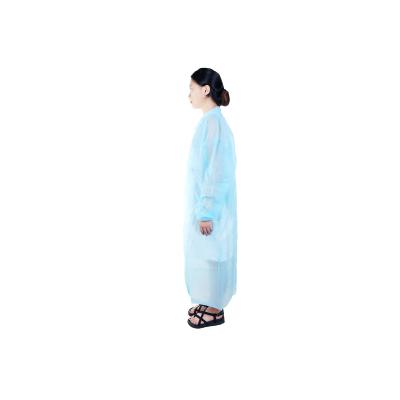 China With A Collar Cheap Disposable Lab Coats With Elastic Cuff for sale