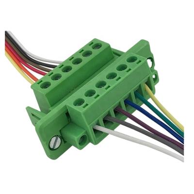 China PA66.UL94V-0 through wall terminal block connector plug-in type 5.08mm for sale