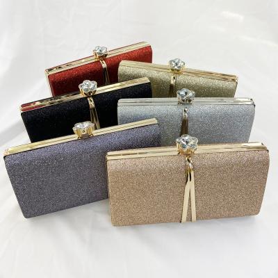 China Fashion Women Pure Minimalist Style PU Evening Clutch Bags Shiny Color Rectangle Clutch Bag Handbag For Wedding Party for sale