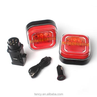 China Light Wireless Tail Light of Tractors Kit/Magnet Trailer Lights Sightseeing Car/Wireless Rear Rear Trailer Boat Truck Tug 12-24v for sale