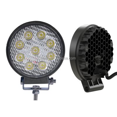 China PMMA 27W LED car truck trailer work light with IP67 switch worklight for sale