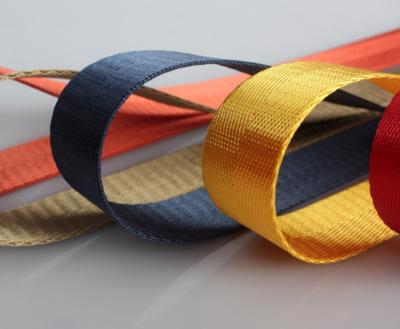 China 1-20m Flat Webbing Polyester Elastic Band Jacquard Rainbow Strap Dog Collar Viable for sale