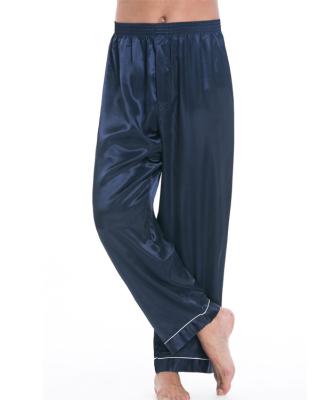 China QUICK DRY Mens Long Pants Nightgown Satin Pajamas Nightgown for sale