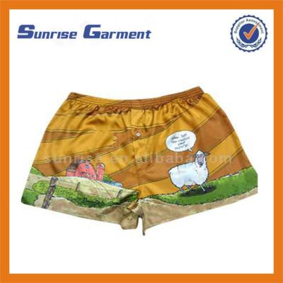 China Funny 100% Breathable Polyester Boxers Shorts for sale