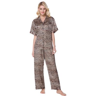 China QUICK DRY Women's Satin Short Sleeve Pajamas for sale