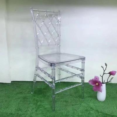 China Clear Modern Wedding Furniture Clear Plastic Chivari Chairs Dining Chairs For Hotel Restaurant Banquet for sale