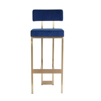 China Hot Handmade Modern Cafe Bar Stool Stainless Steel Bar Counter Chair High Bar Chair for sale