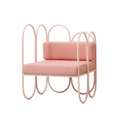 China Event Wedding Sofa Chair New Arrival Metal Wire Cushion Sofa Chair Lounger Bench Chair Good For Event Wedding Furniture for sale