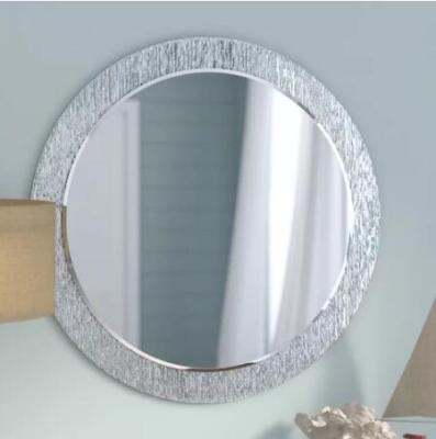 China Home Decor Hand Made Silver Frame Round Wall Mirrors Beveled Wall Mirror for sale