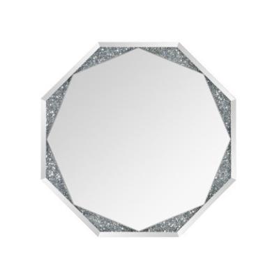 China Good quality and packing home decoration Octagonal LED Crystal Effect Mirror Modern Style kd furniture wall for sale