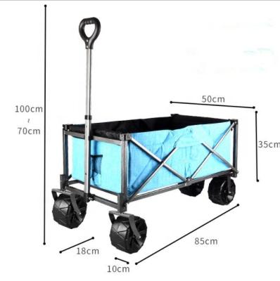 China Camping Fishing Beach Naturtravel Big Wheel Hot Sale Outdoor Beach Cart Folding Trolley Camping Utility Cart for sale