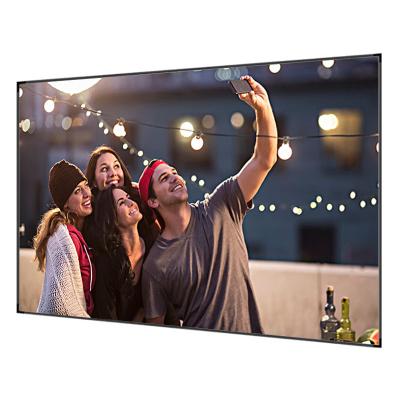 China New Launch 4K Laser Projector Screen Wall Mounted Ultra Short Throw Fixed Frame Ust Video Projection Screen For Home Theater for sale