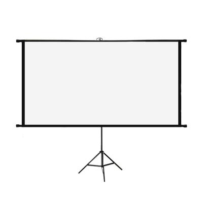 China Quick Folding Tripod Stand 60-120 Inch Tripod Mobile Projector Screen Mobile Projector Tripod Outdoor Portable Foldable Projector Screen for sale