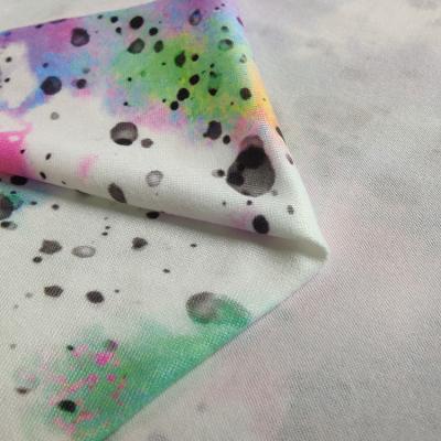 China LOW MOQ Double Organic Side Brushed Polyester 5% Elastane DBP Fabric Printed Fabric for sale