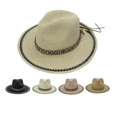 China Image Ethnic Style Woven Accessories Beach Hats For Women Summer Straw Logo Wholesale Customized Cheap Loose Straw Hats for sale