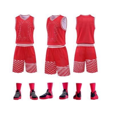 China Antibacterial Hot Outdoor Basketball Jerseys Basketball Sets Cheap Basketball Uniform for sale