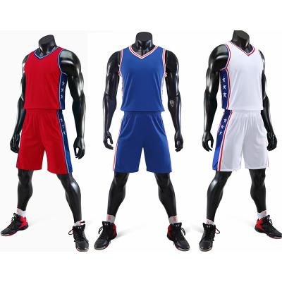 China Wholesale New Design Antibacterial White Team Basketball Jerseys For Printing Your Own Basketball Uniform for sale