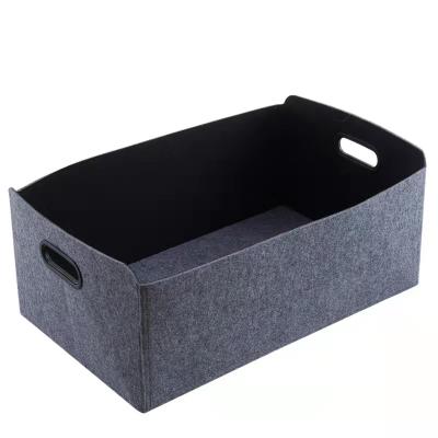 China Sustainable Large Capacity Open Felt Storage Basket For Christmas Decorations for sale