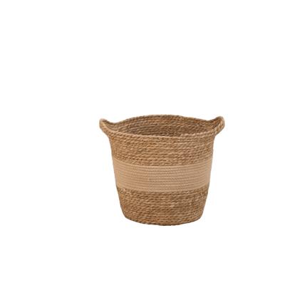 China Multifunctional Handwoven Rope Laundry Hamper Eco-Friendly Cotton Eco-Friendly Laundry Hamper with Handles for sale