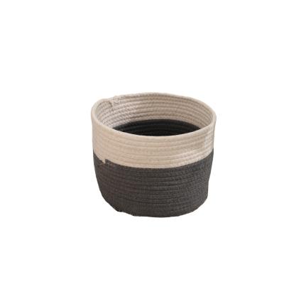 China Nordic Sustainable Plant Decoration Cotton Rope Woven Style Sundries Storage Basket for sale